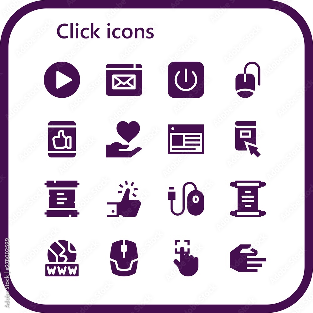 click icon set click icon set