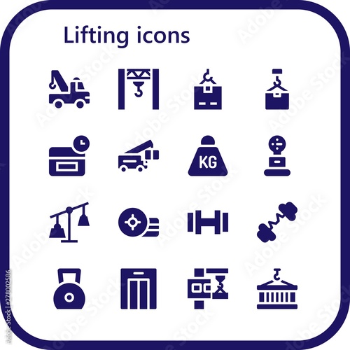 lifting icon set