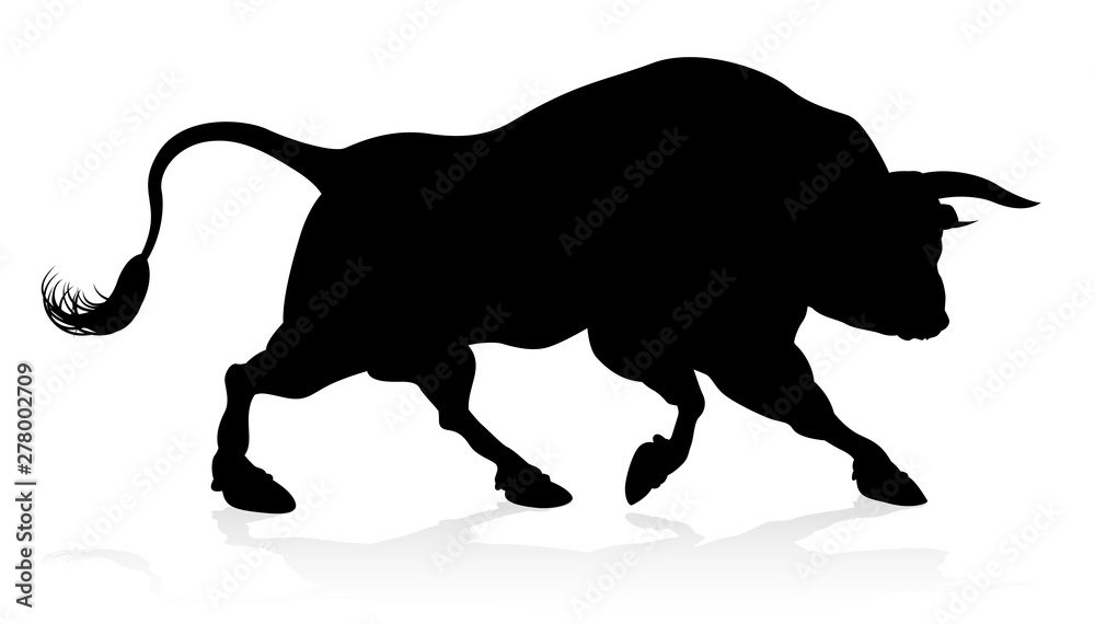 A high quality detailed bull male cow cattle animal silhouette A high quality detailed bull male cow cattle animal silhouette