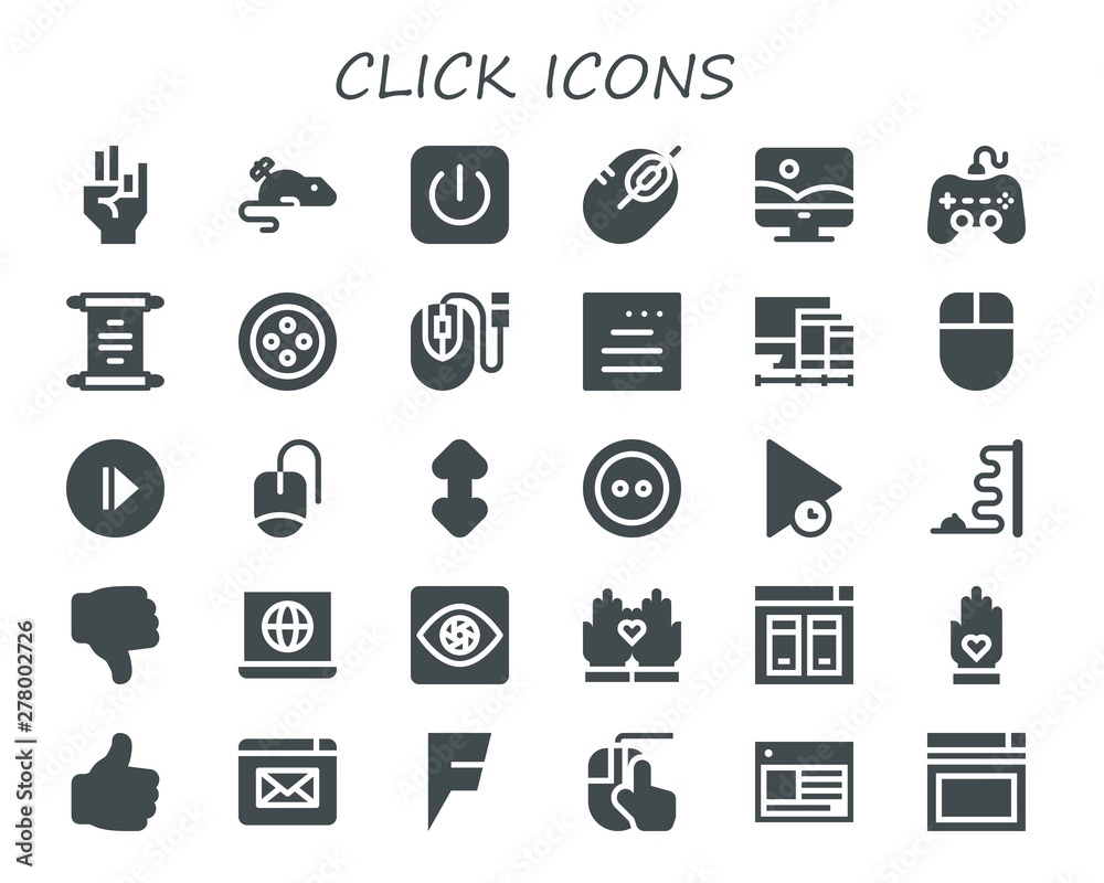 click icon set click icon set