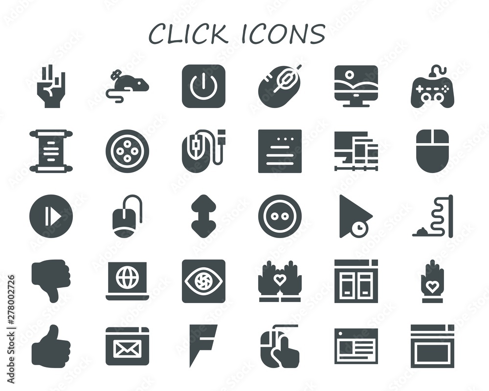 click icon set