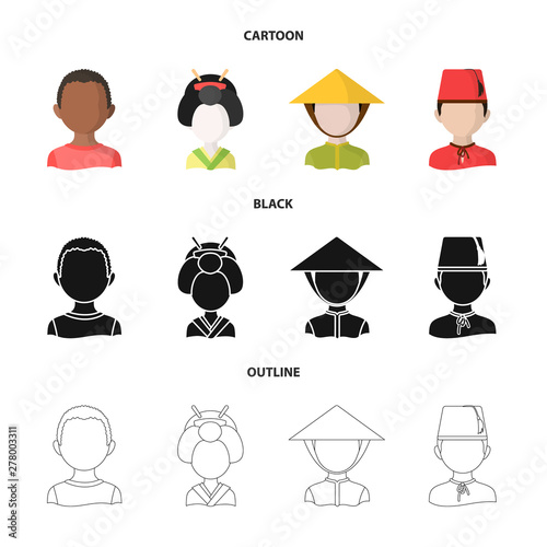 Vector design of imitator and resident logo. Collection of imitator and culture stock symbol for web.