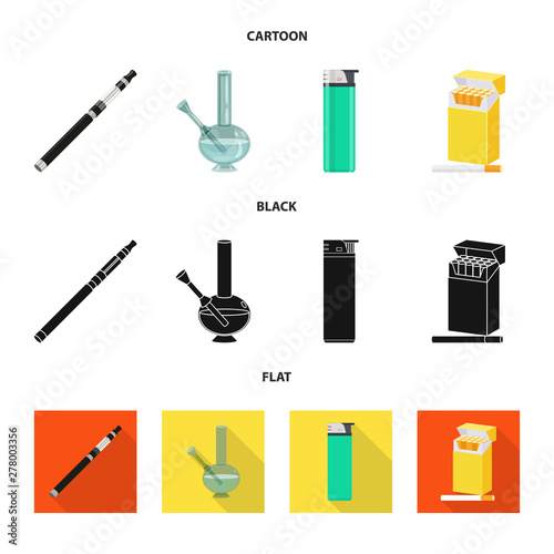 Vector illustration of refuse and stop icon. Set of refuse and habit vector icon for stock.