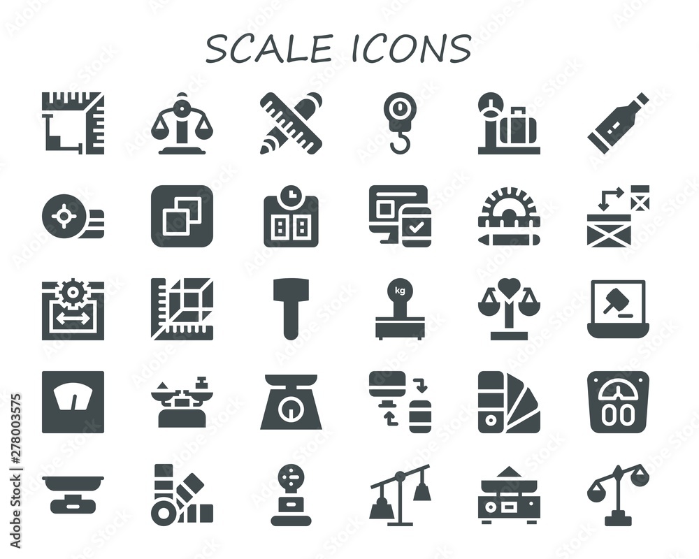 scale icon set