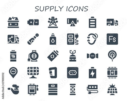 supply icon set