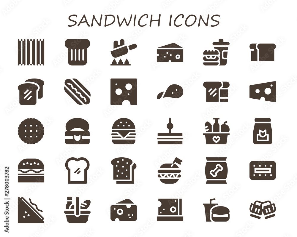sandwich icon set sandwich icon set