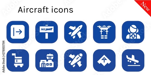 aircraft icon set