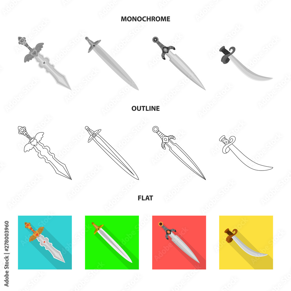 Vector design of game and armor logo. Collection of game and blade stock symbol for web. Vector design of game and armor logo. Collection of game and blade stock symbol for web.