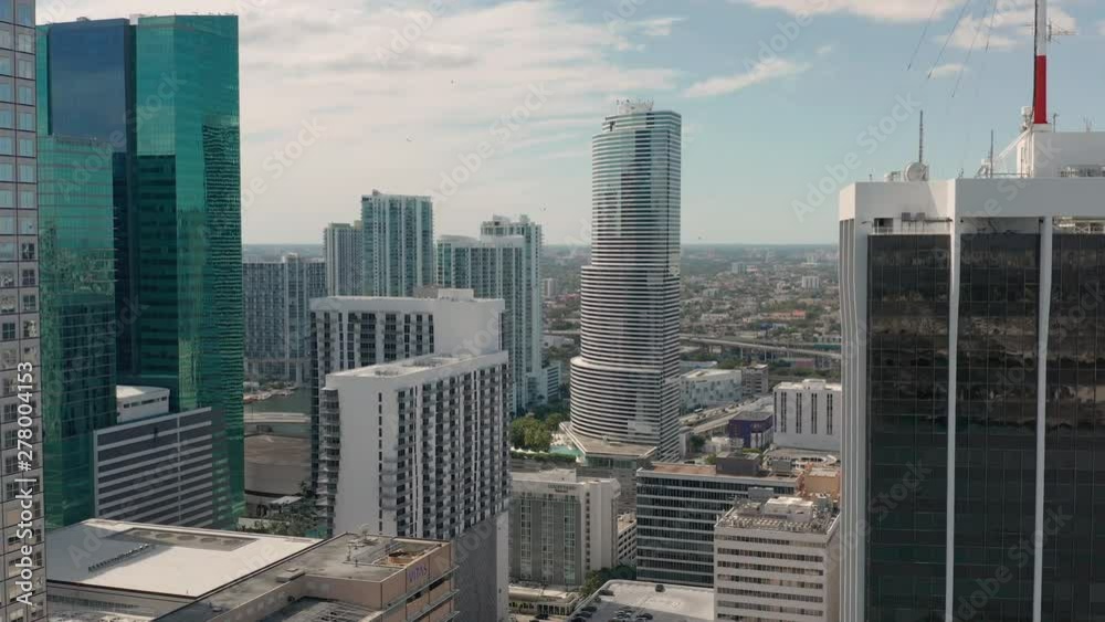 Miami Tower and other buildings in Downtown Miami, Florida, USA
