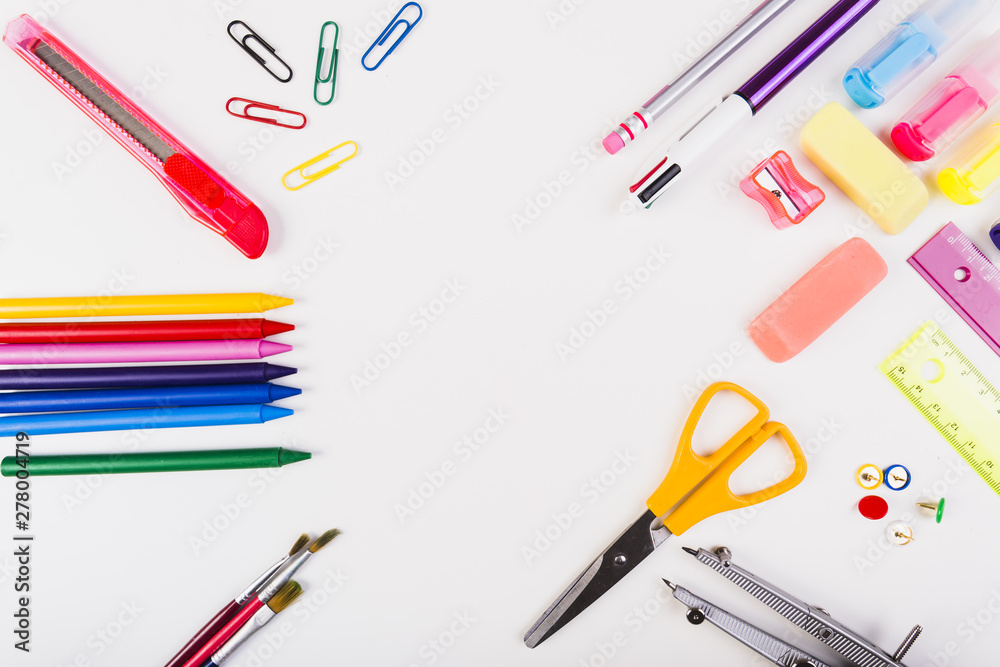 Circle from school stationery Circle from school stationery