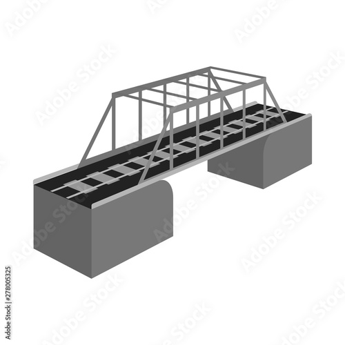 Isolated object of bridge and sea symbol. Collection of bridge and columns stock symbol for web.