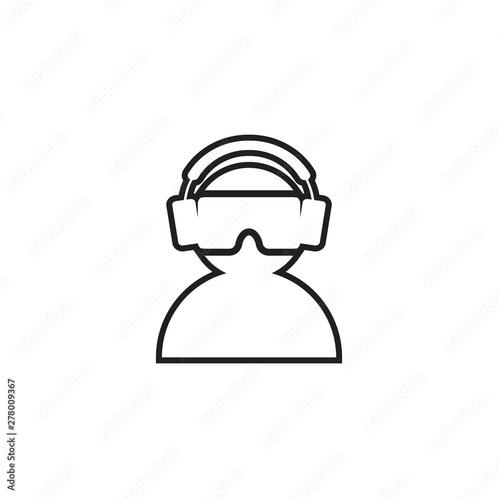 Virtual reality vr icon graphic design template Virtual reality vr icon graphic design template