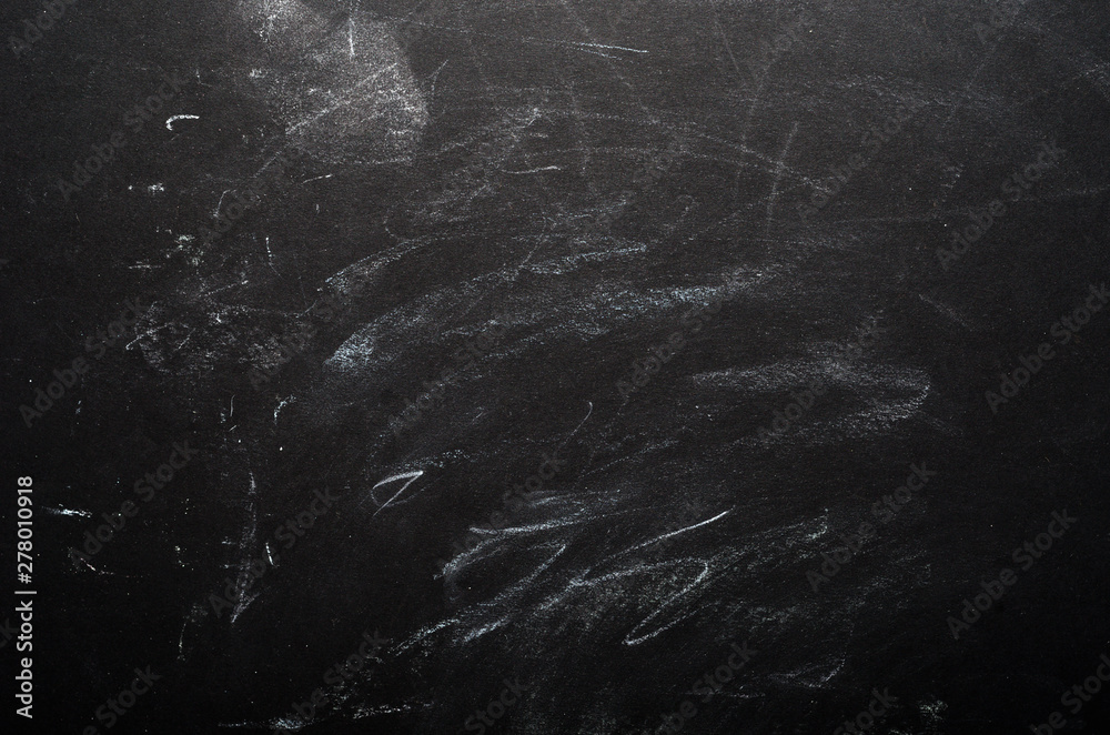Black chalkboard painted with chalk. Background, texture.