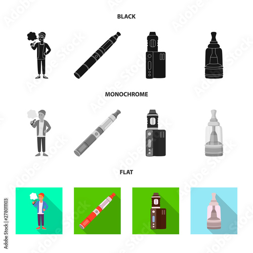 Vector illustration of technology and taste sign. Collection of technology and trendy stock symbol for web.