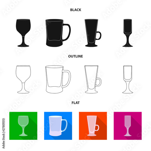 Vector illustration of form and celebration icon. Set of form and volume stock vector illustration.