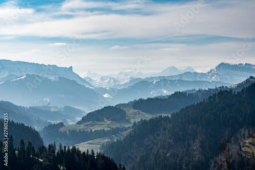 Aussicht von Risisegg zur Schrattenfluh