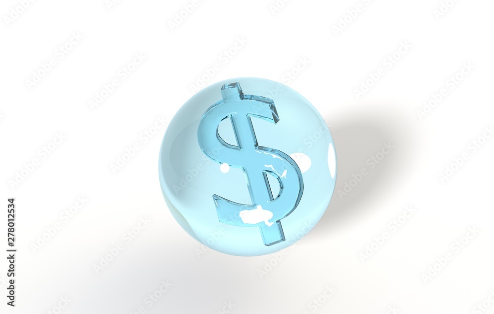 dollar sign currency bubble, 3d illustration dollar sign currency bubble, 3d illustration