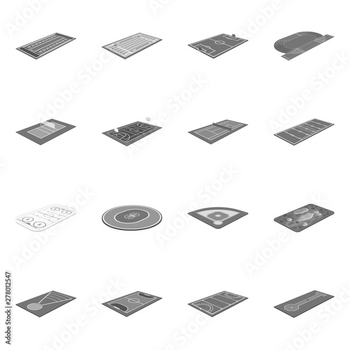 Vector illustration of game and championship symbol. Set of game and sport stock symbol for web.