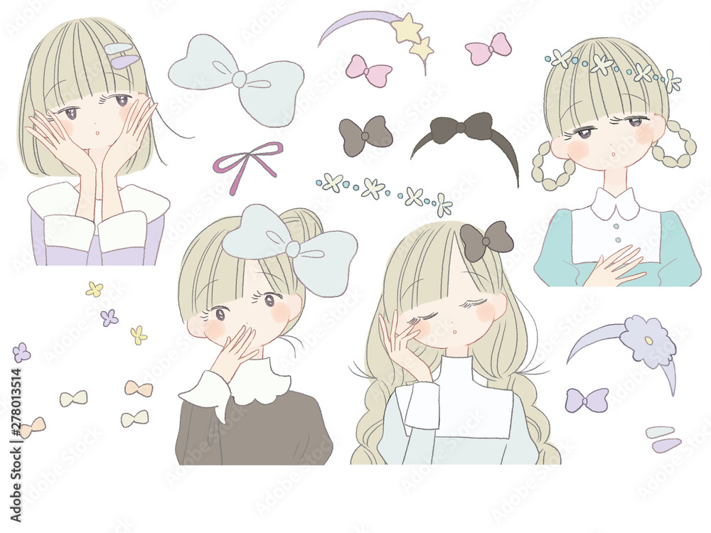おしゃれ・レトロ・ガールズイラスト おしゃれ・レトロ・ガールズイラスト