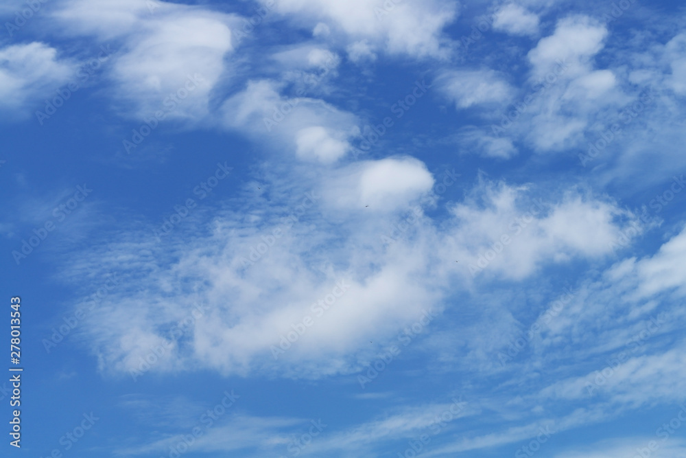 Blue sky with white clouds 