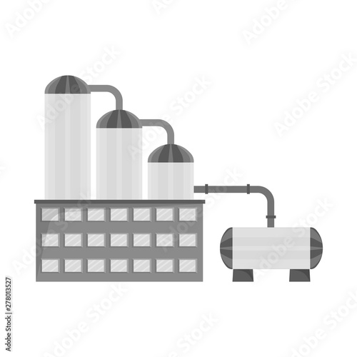 Isolated object of manufactory and buildings symbol. Collection of manufactory and processing vector icon for stock.
