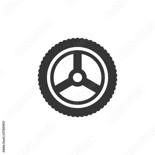 Car wheels icon template color editable. Wheels symbol vector sign isolated on white background. Simple logo vector illustration for graphic and web design.