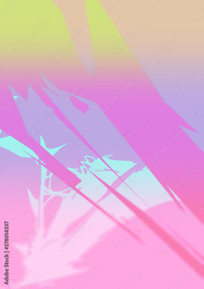 Pastel shades abstraction poster