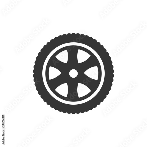 Car wheels icon template color editable. Wheels symbol vector sign isolated on white background. Simple logo vector illustration for graphic and web design.