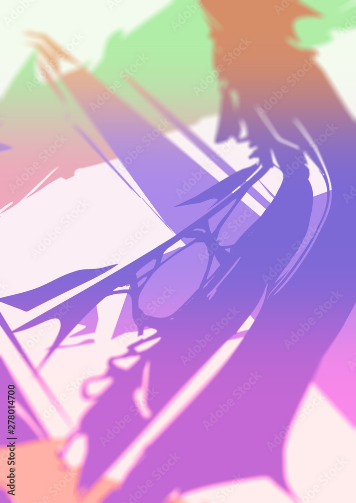Pastel shades abstraction poster