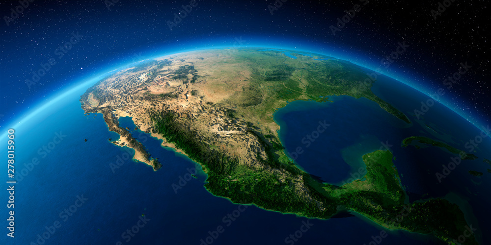 Highly detailed Earth. Mexico Highly detailed Earth. Mexico