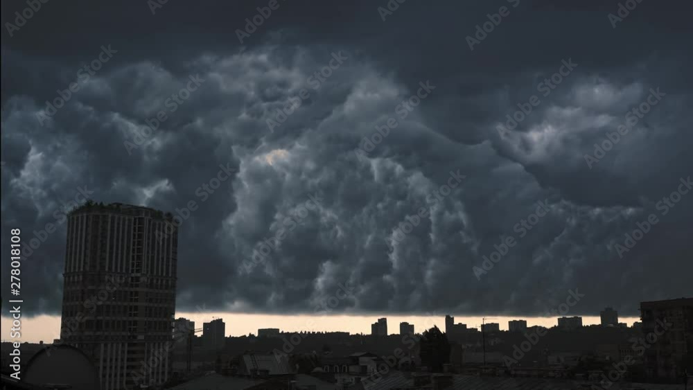 Beautiful hurricane timelapse in Kyiv city