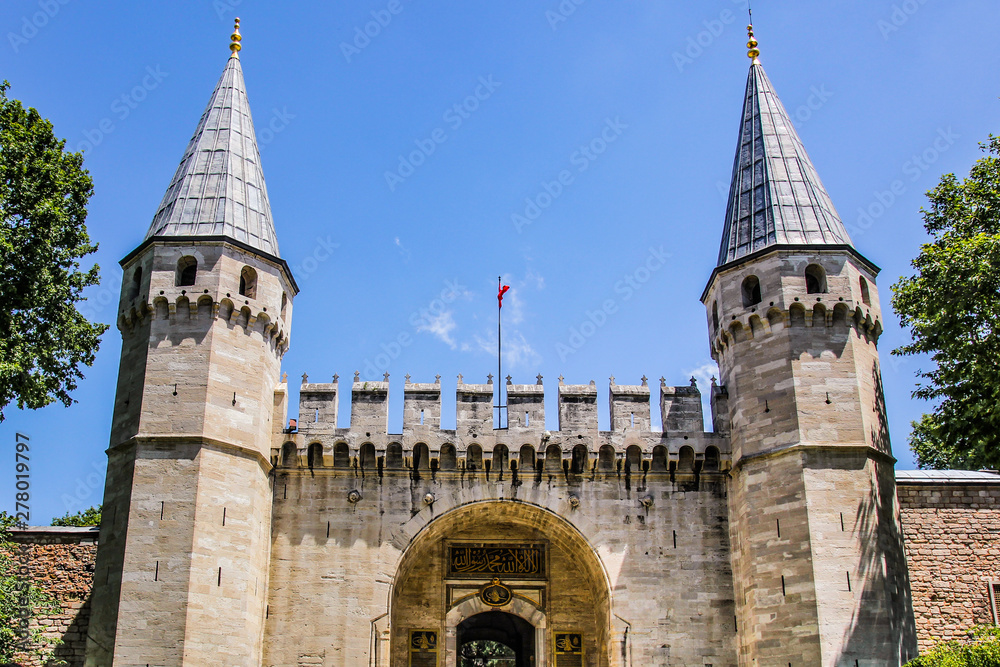 Istanbul, Turkey - summer - famous architecture, city view. Topkapi Palace