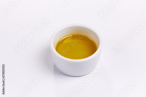 olive oil in the bowl