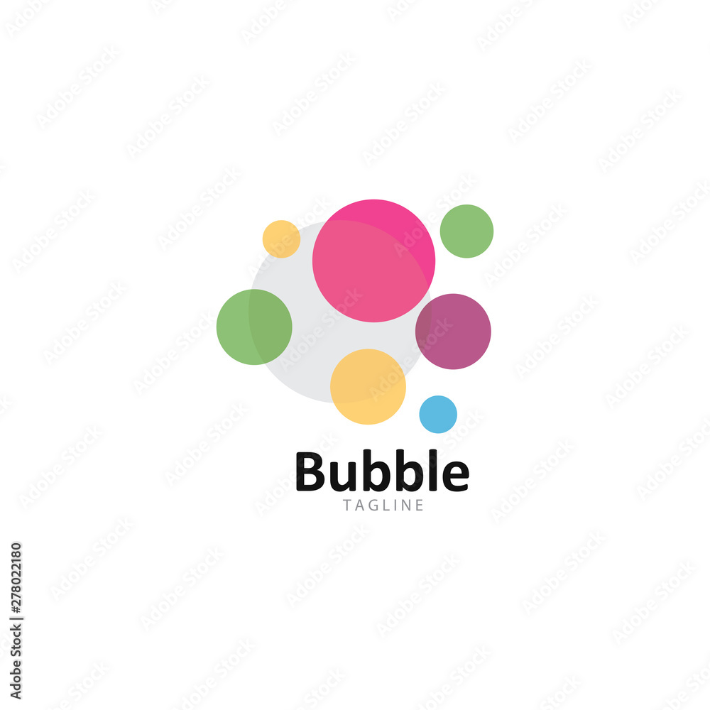 Abstract Bubbles vector symbol icon illustration design 