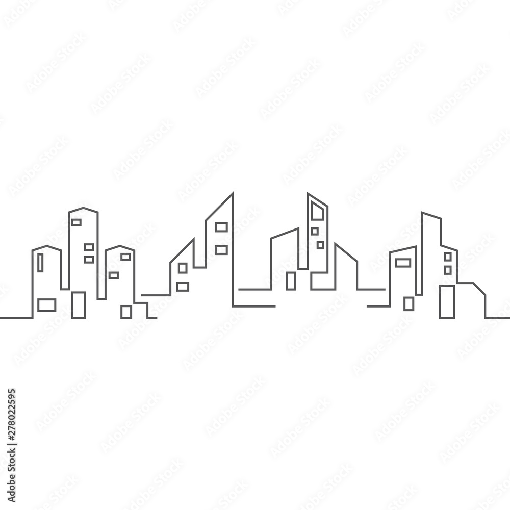 City skyline, city silhouette vector illustration