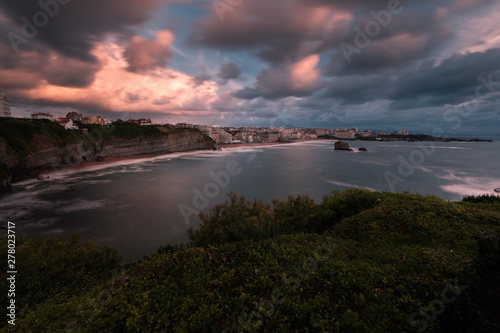 City of Biarritz with its beautiful coast, at the North Basque Country. 