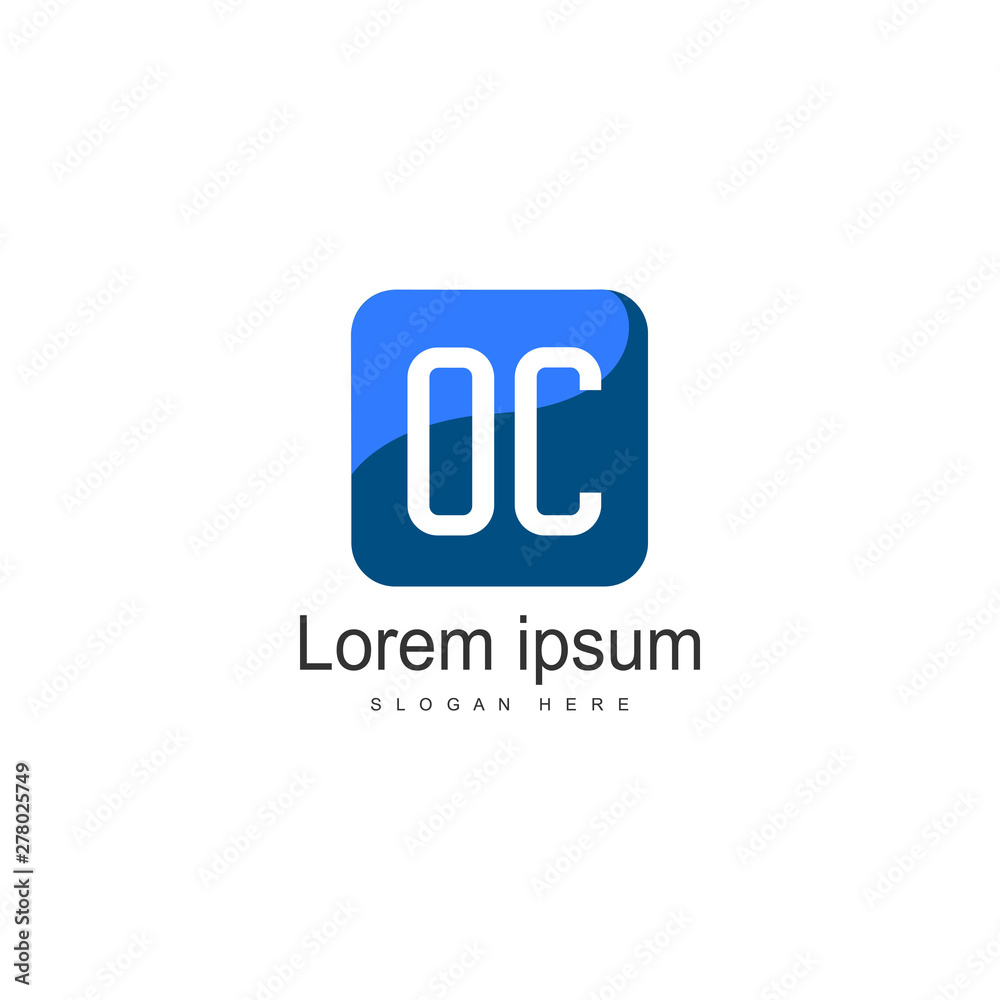 Initial OC logo template with modern frame. Minimalist OC letter logo vector illustration Initial OC logo template with modern frame. Minimalist OC letter logo vector illustration