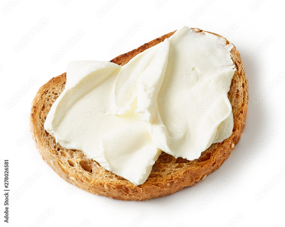 Fotografie toasted bread with cream cheese