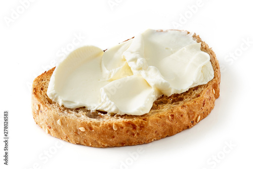 toasted bread with cream cheese