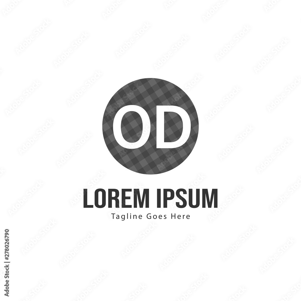 Initial OD logo template with modern frame. Minimalist OD letter logo vector illustration Initial OD logo template with modern frame. Minimalist OD letter logo vector illustration