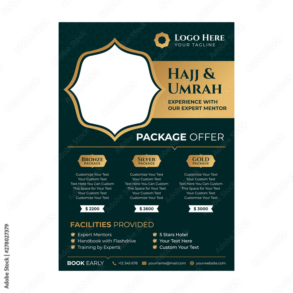 Islamic Flyer Template Stock Vector Adobe Stock
