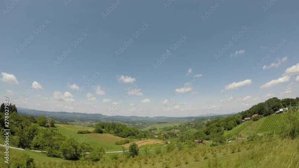 Time lapse of moving clouds, morning, north Croatia, wide angle Time lapse of moving clouds, morning, north Croatia, wide angle