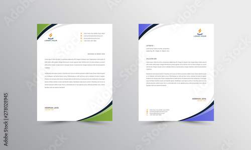 Abtract Letterhead Design Modern Business Letterhead Design Template - vector