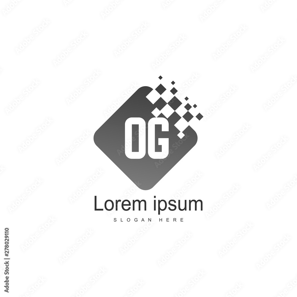 Initial OG logo template with modern frame. Minimalist OG letter logo vector illustration Initial OG logo template with modern frame. Minimalist OG letter logo vector illustration