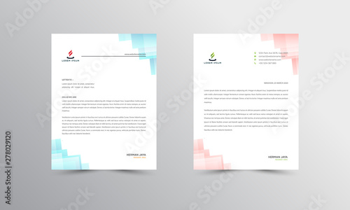 Abtract Letterhead Design Modern Business Letterhead Design Template - vector