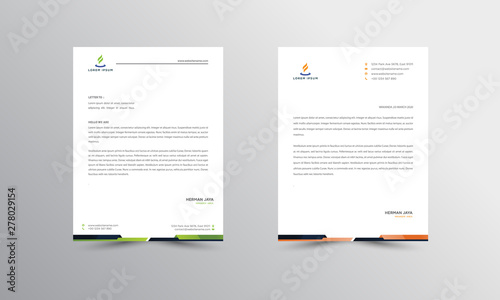 Abtract Letterhead Design Modern Business Letterhead Design Template - vector