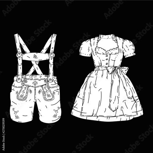 trachtenmode set lederhose dirndl