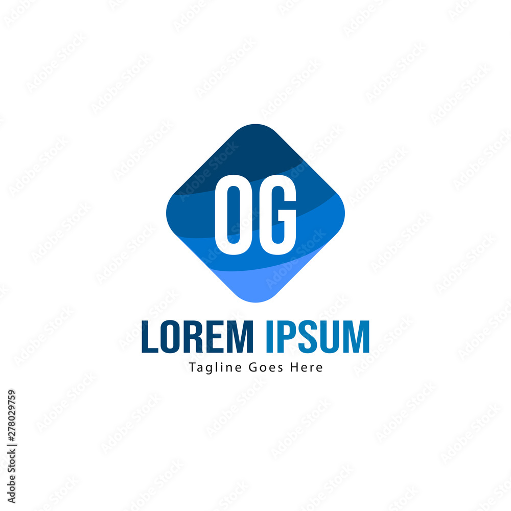 Initial OG logo template with modern frame. Minimalist OG letter logo vector illustration Initial OG logo template with modern frame. Minimalist OG letter logo vector illustration