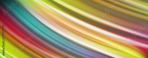 Modern rainbow liquid color flow colorful poster. Wave Liquid shape in black color background. Abstract composition