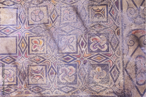 Roman style mosaic pattern decoration
